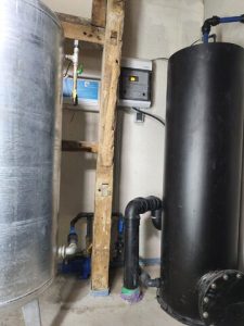 Installation eines Kiesfiltersystems in Münster